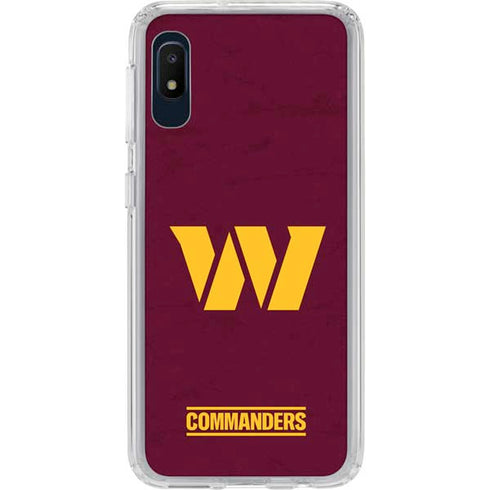 NFL Washington Commanders Distressed Galaxy A10e Clear Case