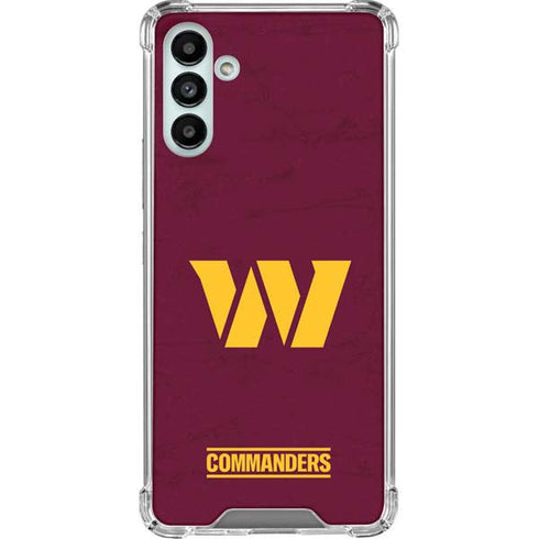 NFL Washington Commanders Distressed Galaxy A13 5G Clear Case
