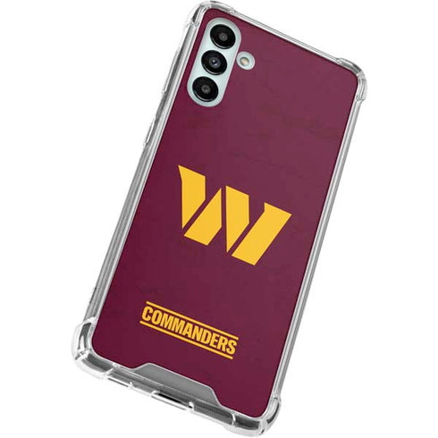 NFL Washington Commanders Distressed Galaxy A13 5G Clear Case