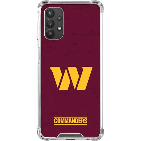 NFL Washington Commanders Distressed Galaxy A32 5G Clear Case