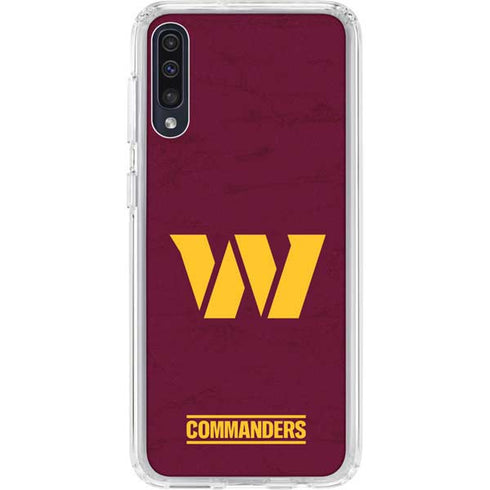 NFL Washington Commanders Distressed Galaxy A50 Clear Case
