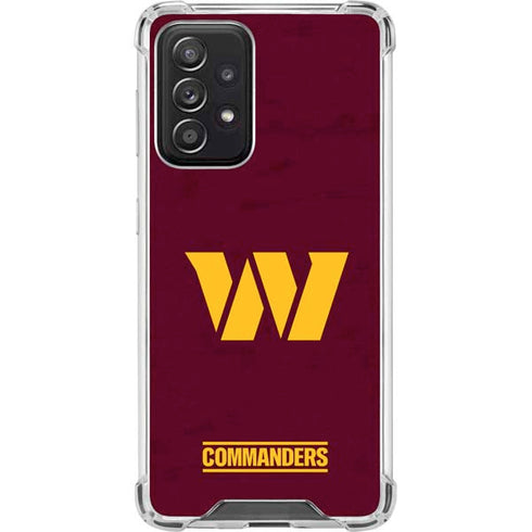 NFL Washington Commanders Distressed Galaxy A52 5G Clear Case