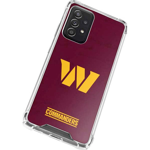 NFL Washington Commanders Distressed Galaxy A52 5G Clear Case