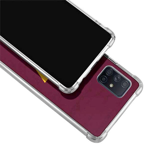 NFL Washington Commanders Distressed Galaxy A71 5G Clear Case