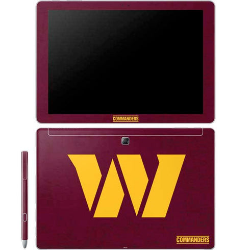 NFL Washington Commanders Distressed Galaxy Book 12in Skin