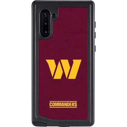 NFL Washington Commanders Distressed Galaxy Note 10 Waterproof Case