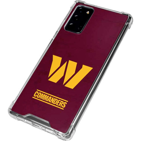 NFL Washington Commanders Distressed Galaxy Note20 5G Clear Case