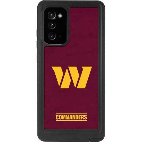 NFL Washington Commanders Distressed Galaxy Note20 5G Waterproof Case