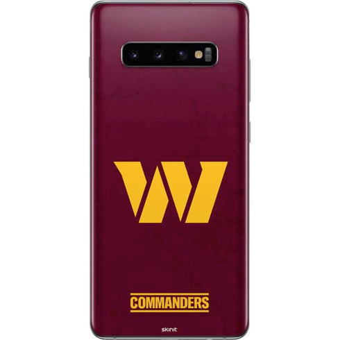 NFL Washington Commanders Distressed Galaxy S10 Plus Skin