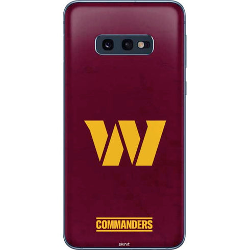 NFL Washington Commanders Distressed Galaxy S10e Skin