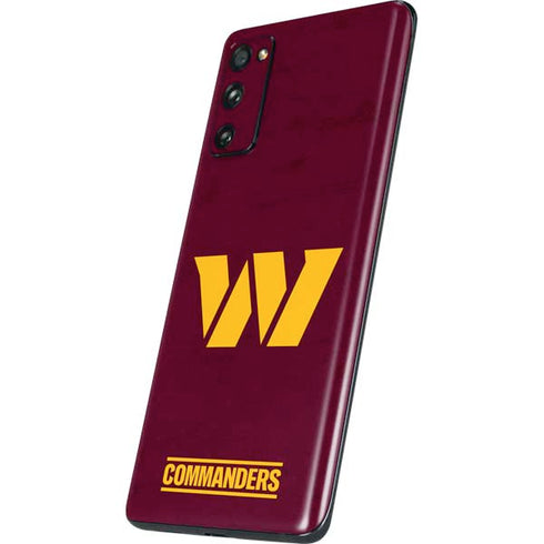 NFL Washington Commanders Distressed Galaxy S20 Fan Edition Skin