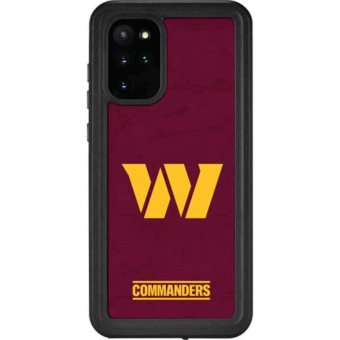 NFL Washington Commanders Distressed Galaxy S20 Plus Waterproof Case