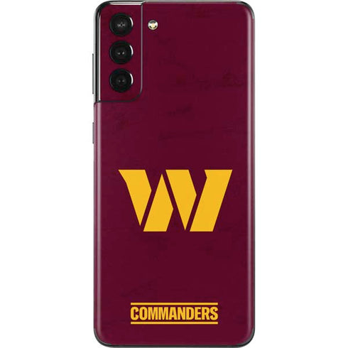 NFL Washington Commanders Distressed Galaxy S21 Plus 5G Skin
