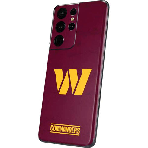 NFL Washington Commanders Distressed Galaxy S21 Ultra 5G Skin