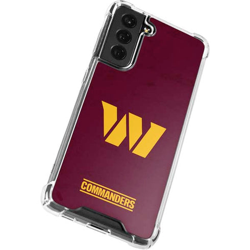 NFL Washington Commanders Distressed Galaxy S22 Plus Clear Case