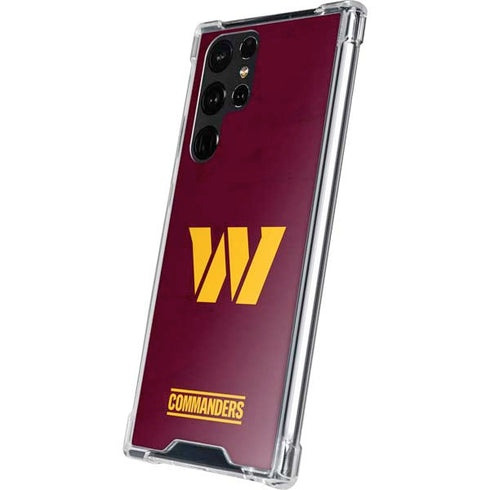 NFL Washington Commanders Distressed Galaxy S22 Ultra Clear Case