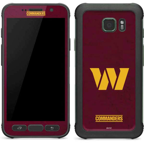 NFL Washington Commanders Distressed Galaxy S7 Active Skin