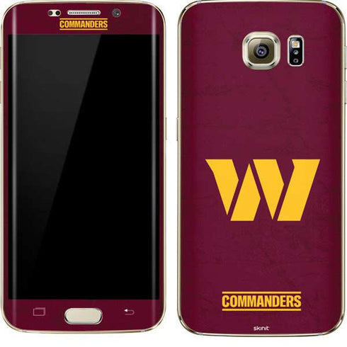 NFL Washington Commanders Distressed Galaxy S7 Edge Skin