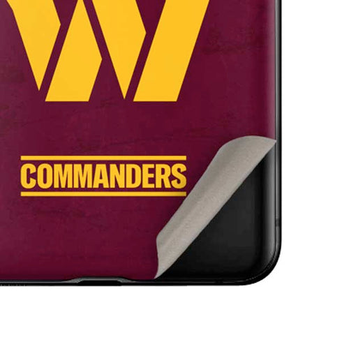 NFL Washington Commanders Distressed Galaxy Z Flip Skin