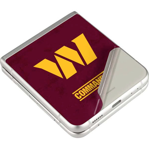 NFL Washington Commanders Distressed Galaxy Z Flip3 5G Skin