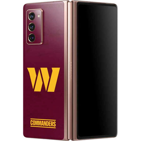 NFL Washington Commanders Distressed Galaxy Z Fold2 5G Skin