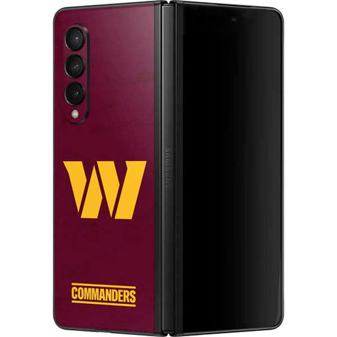 NFL Washington Commanders Distressed Galaxy Z Fold3 5G Skin