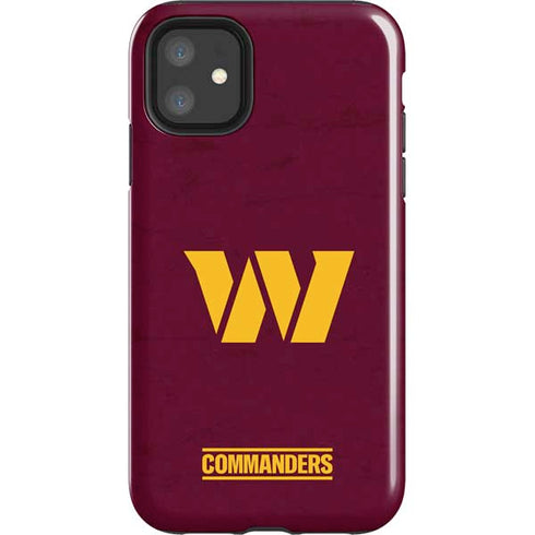 NFL Washington Commanders Distressed iPhone 11 Impact Case