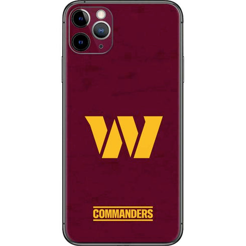 NFL Washington Commanders Distressed iPhone 11 Pro Max Skin