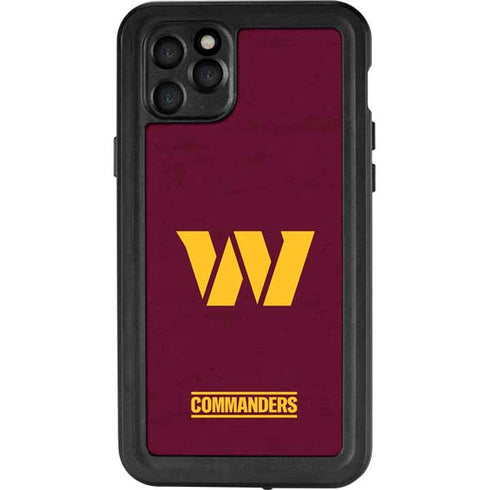 NFL Washington Commanders Distressed iPhone 11 Pro Max Waterproof Case