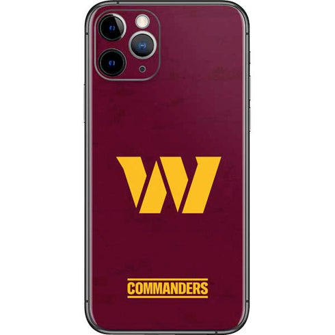 NFL Washington Commanders Distressed iPhone 11 Pro Skin