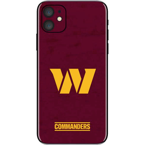 NFL Washington Commanders Distressed iPhone 11 Skin
