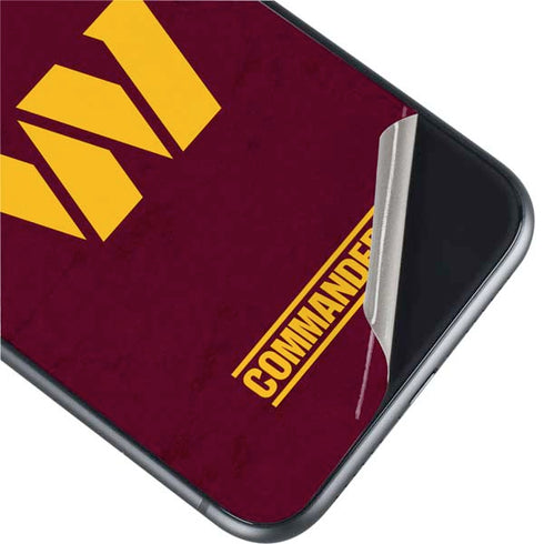 NFL Washington Commanders Distressed iPhone 11 Skin