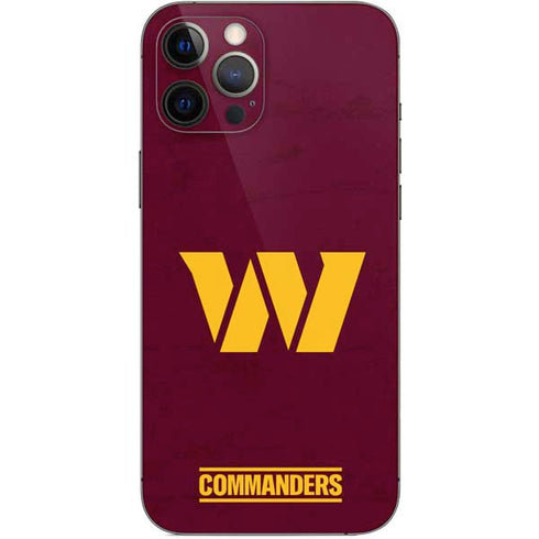 NFL Washington Commanders Distressed iPhone 12 Pro Max Skin