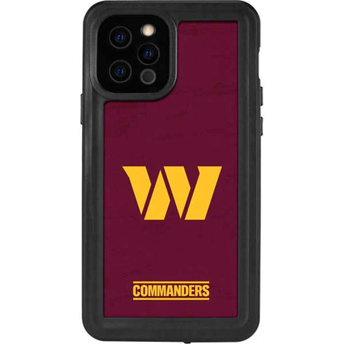 NFL Washington Commanders Distressed iPhone 12 Pro Waterproof Case