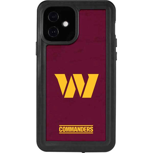NFL Washington Commanders Distressed iPhone 12 Waterproof Case