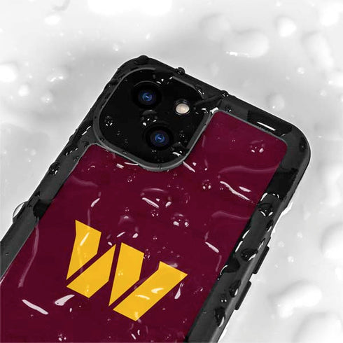 NFL Washington Commanders Distressed iPhone 13 Mini Waterproof Case