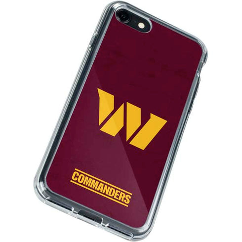 NFL Washington Commanders Distressed iPhone SE (2nd & 3rd Gen) Clear Case