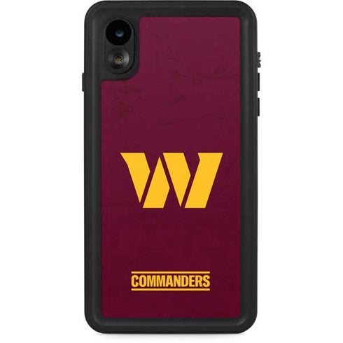 NFL Washington Commanders Distressed iPhone XR Waterproof Case