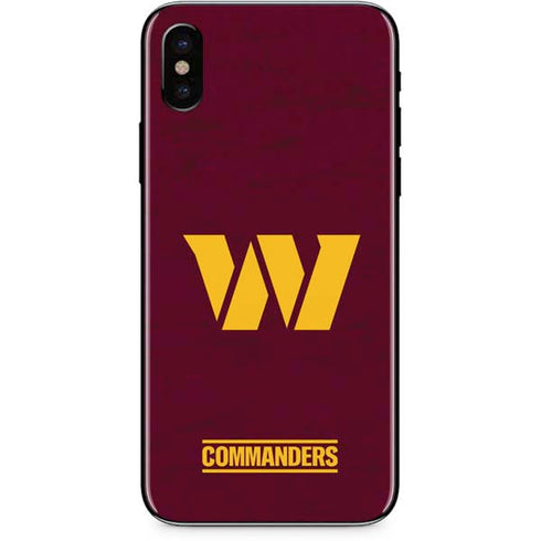 NFL Washington Commanders Distressed iPhone XS Skin