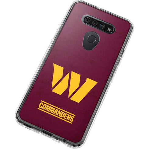 NFL Washington Commanders Distressed LG K51/Q51 Clear Case