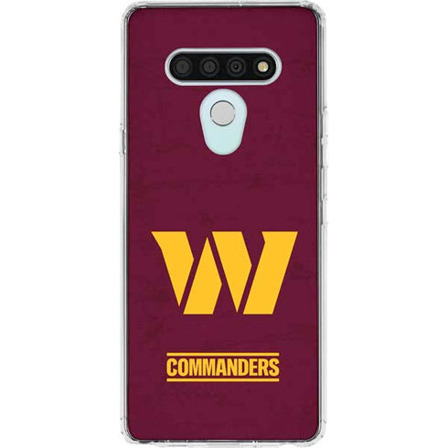 NFL Washington Commanders Distressed LG Stylo 6 Clear Case