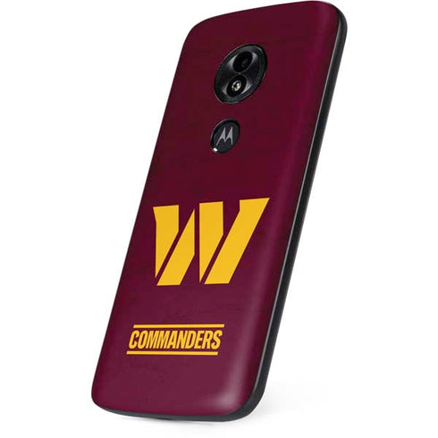 NFL Washington Commanders Distressed Moto E5 Play Skin