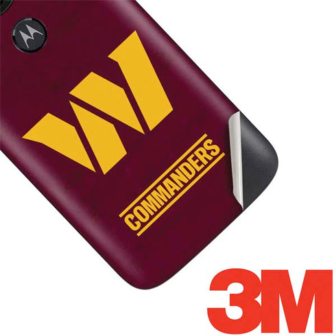 NFL Washington Commanders Distressed Moto E5 Play Skin