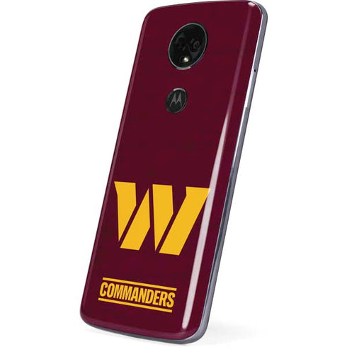NFL Washington Commanders Distressed Moto E5 Plus Skin