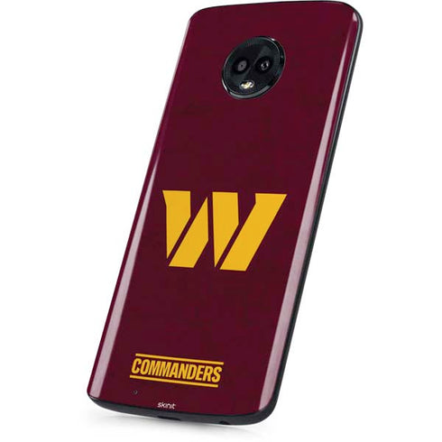 NFL Washington Commanders Distressed Moto G6 Skin