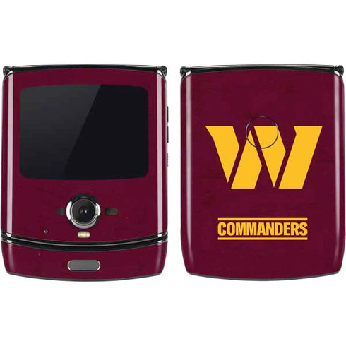 NFL Washington Commanders Distressed Motorola RAZR Skin