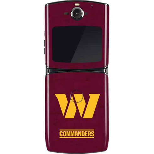NFL Washington Commanders Distressed Motorola RAZR Skin