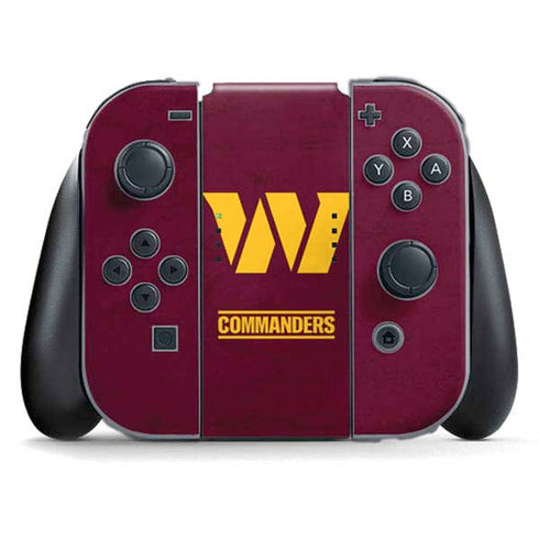 NFL Washington Commanders Distressed Nintendo Switch (2017-2021) Joy-Con Controller Skin