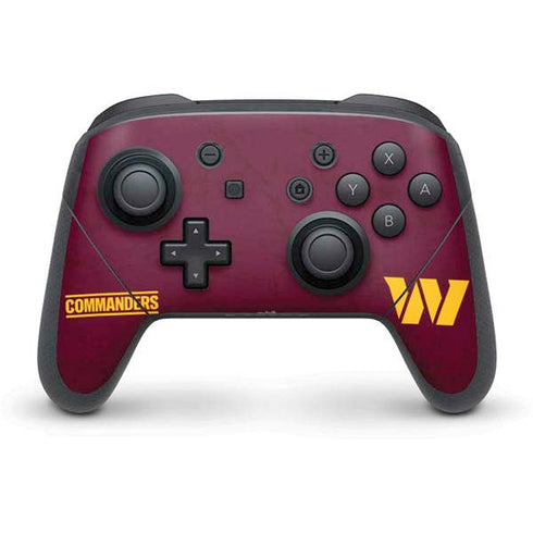 NFL Washington Commanders Distressed Nintendo Switch Pro Controller Skin