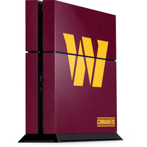 NFL Washington Commanders Distressed PS4 Console Skin